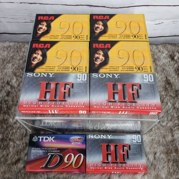 Lot Of 8 Audio Cassette tapes HIGH BIAS Sony, RCA and TDK  90 minutes NEW - Picture 5 of 5